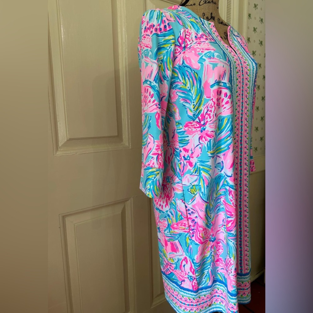 Lilly Pulitzer Pink and Blue Floral Dress - Picture 2 of 9